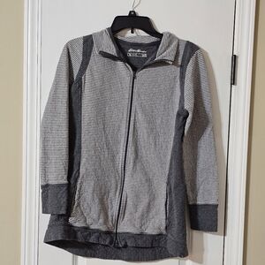 Eddie Bauer Women's Black and White Striped Jacket